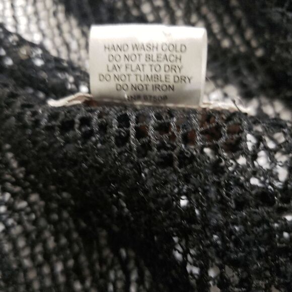 Collection Eighteen Black Fishnet Sequin Open Front Dolman Sleeve Shrug Overlay - Picture 4 of 6